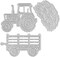 Metal Farm Tractor & Truck Cutting Dies – Fall Harvest Embossing Templates for Card Making, Scrapbooking, DIY Die Cuts, Grass & Straw Designs